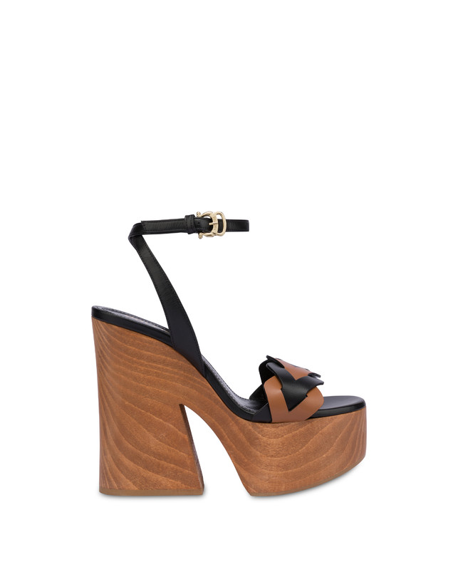 Leaf calfskin platform sandals Photo 1