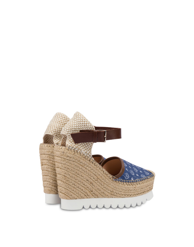 Sandali con zeppa espadrillas Heritage Denim Jacquard Photo 3