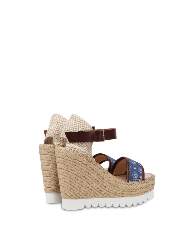 Heritage Denim Jacquard espadrille wedge sandals Photo 3