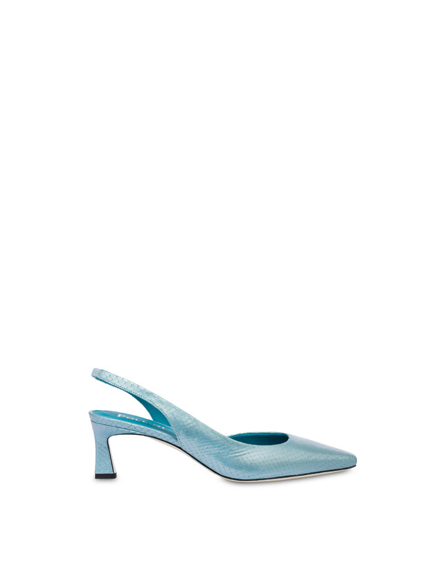 Slingback con stampa pitone iridescente Cote d'Azur Photo 1