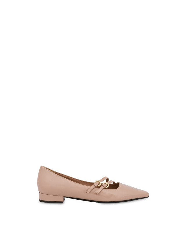 Bi-buckle patent ballerina flats Photo 1