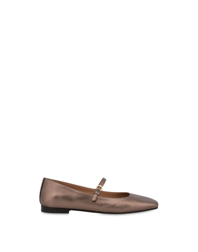 Nina metallic Nappa leather ballet flats Photo 1