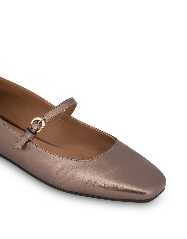 Nina metallic Nappa leather ballet flats Photo 4