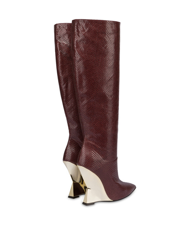 Extravagance python print goatskin boots Photo 3