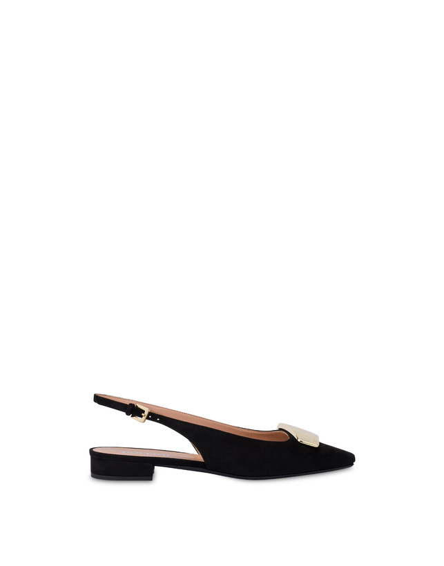 Bullion Wildleder-Slingback-Ballerinas Photo 1