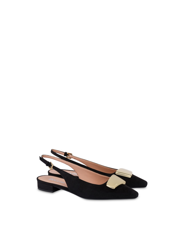 Bullion Wildleder-Slingback-Ballerinas Photo 2