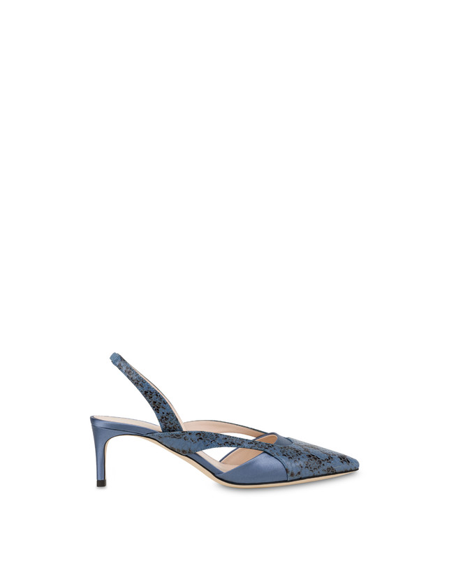 Slingback aus Satin und Kalbsleder Domino. Photo 1