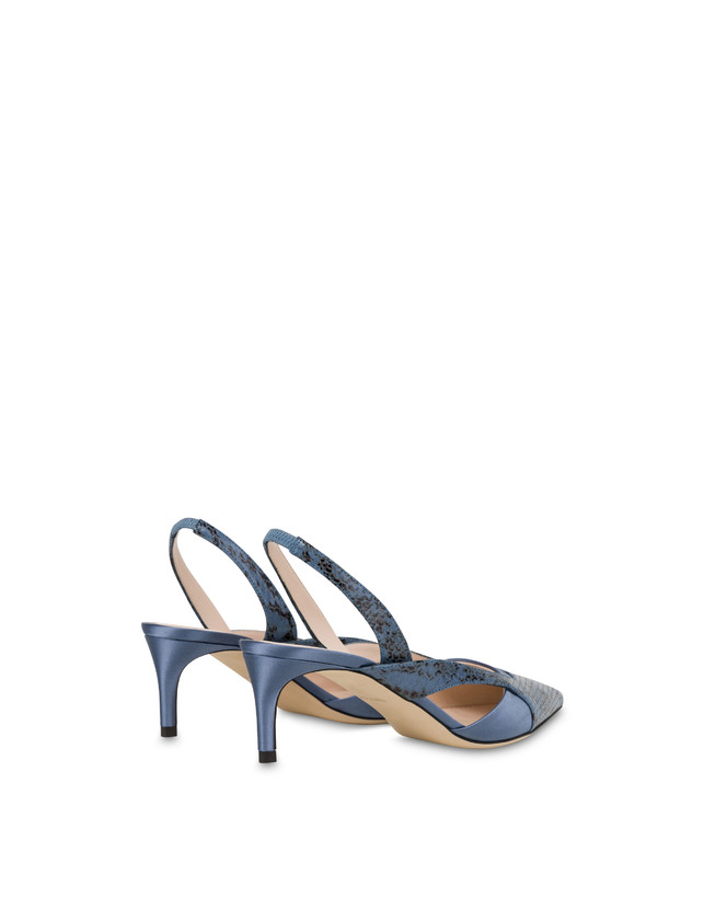 Slingback aus Satin und Kalbsleder Domino. Photo 3