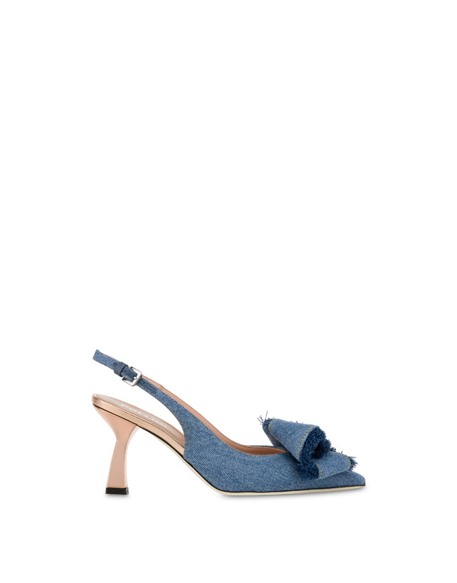 Ribbon Bow denim slingback Photo 1