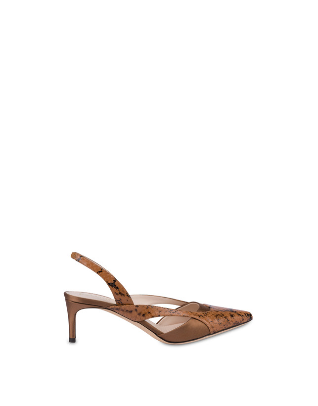 Slingback in raso e vitello Domino Photo 1