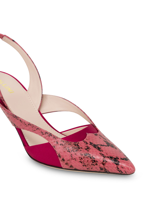 Slingback in raso e vitello Domino Photo 4