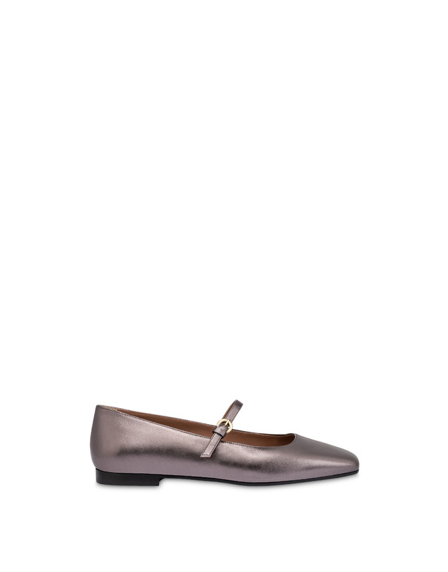 Ballerina Flat Nina in Nappa Laminata Photo 1