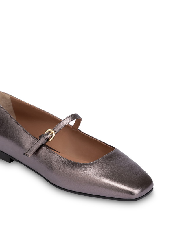 Ballerina Flat Nina in Nappa Laminata Photo 4