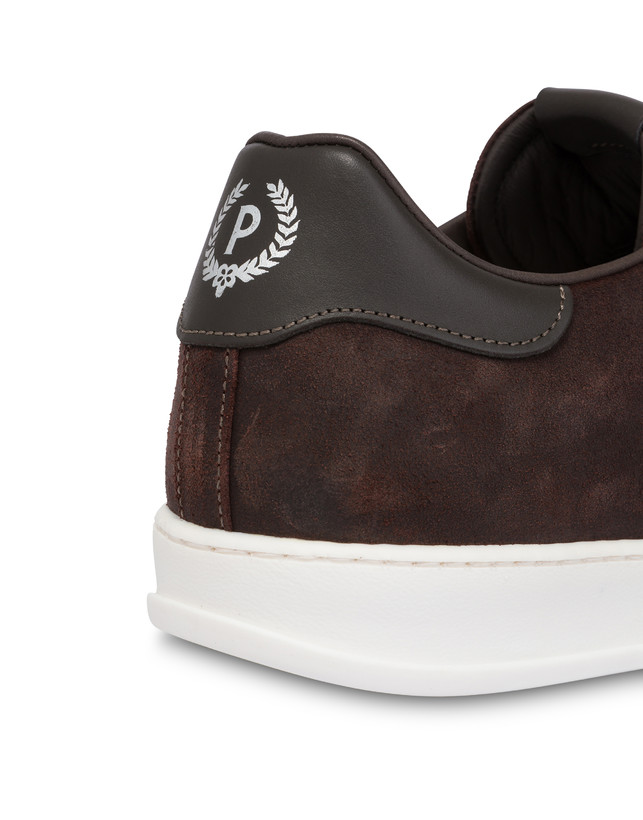 Tennis Club Sneakers in Greased Split Leather Photo 6