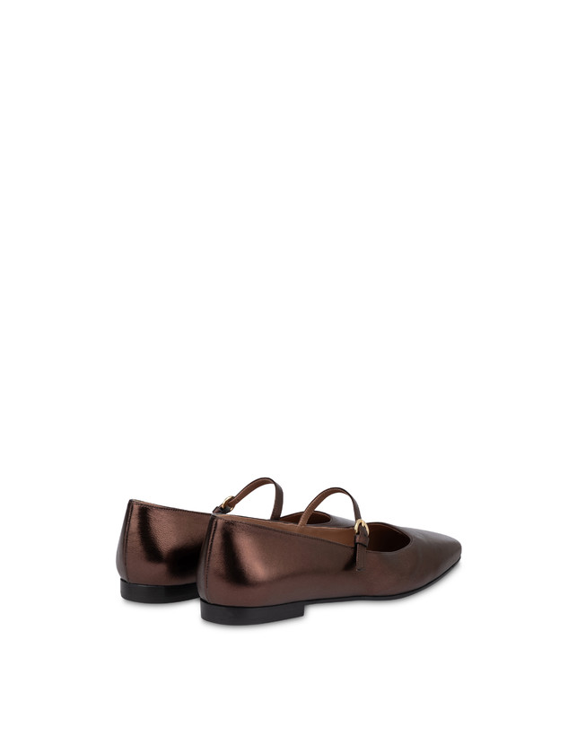 Ballerina Flat Nina in Nappa Laminata Photo 3