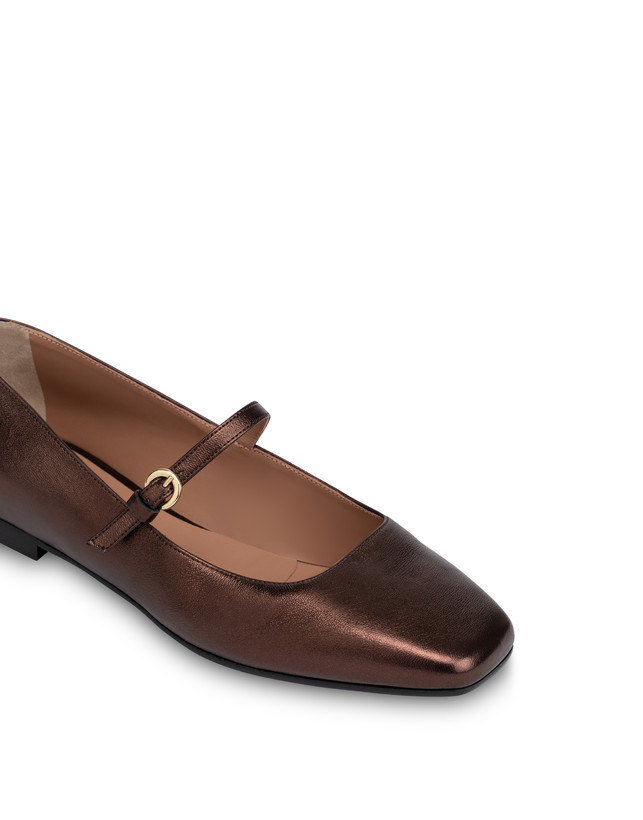 Ballerina Flat Nina in Nappa Laminata Photo 4