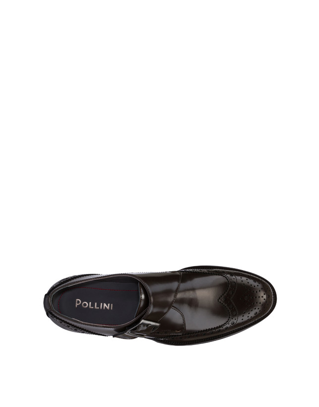 Single Monk Gentlemen's Club aus geschliffenem Kalbsleder mit Broguering Photo 3