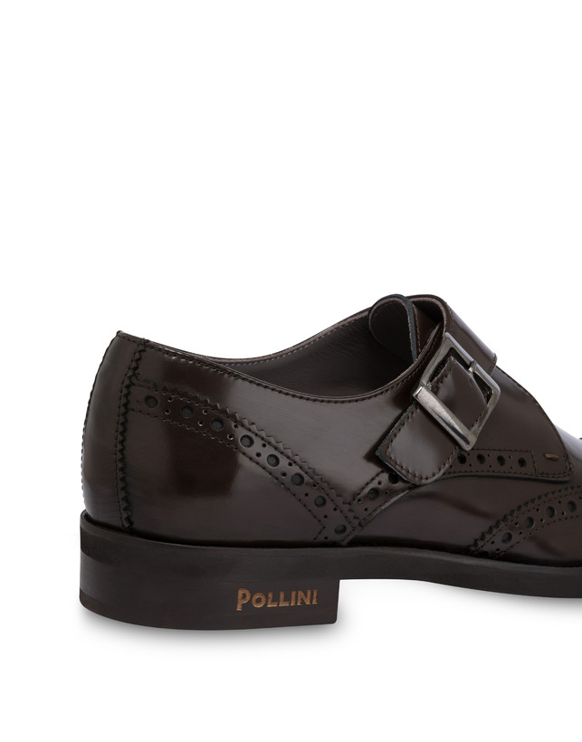 Single Monk Gentlemen's Club aus geschliffenem Kalbsleder mit Broguering Photo 5