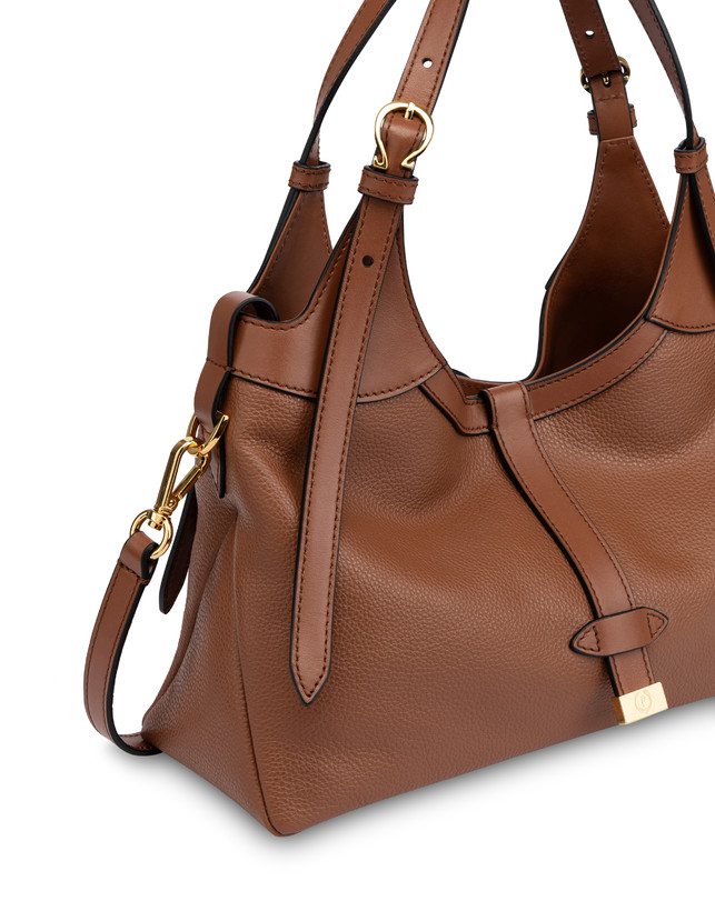 Mia Small Double Handle Bag in Grained Calfskin Photo 4