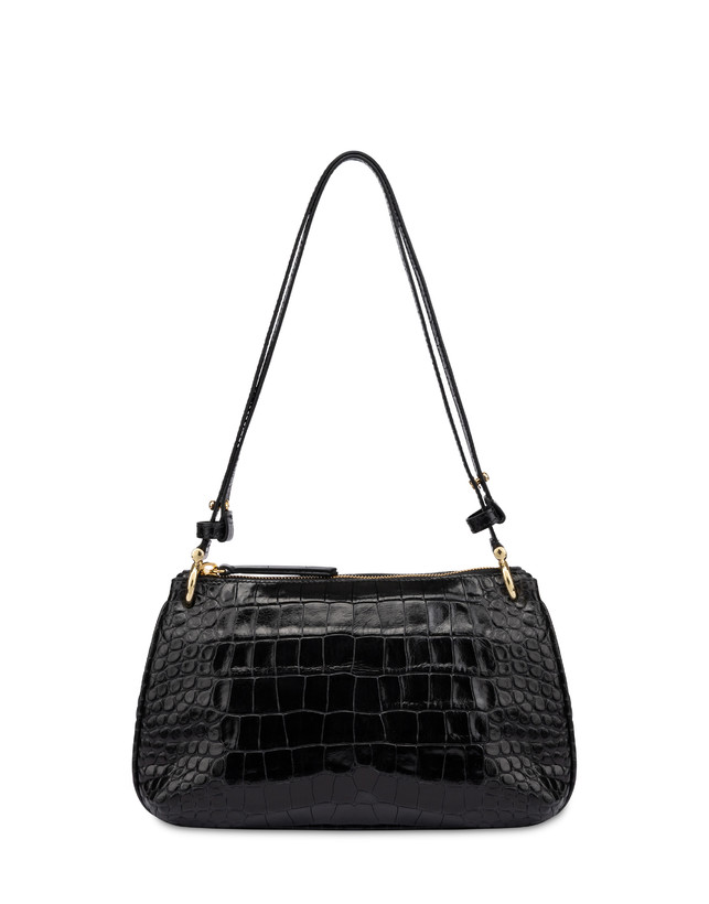 Marlene Small Shoulder Bag in Crocodile-Print Calfskin Photo 1