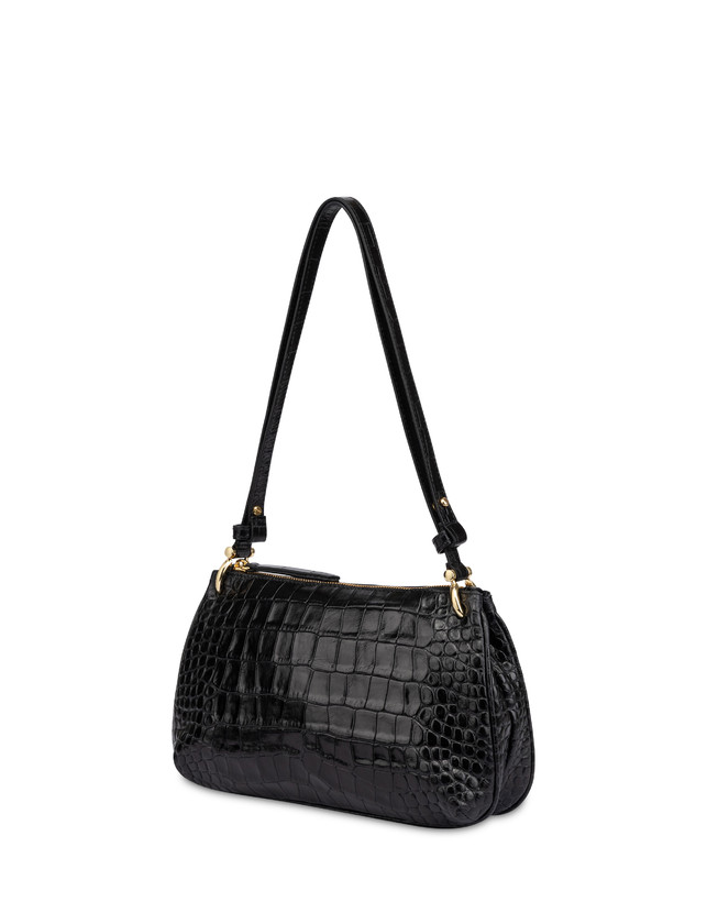 Marlene Small Shoulder Bag in Crocodile-Print Calfskin Photo 2