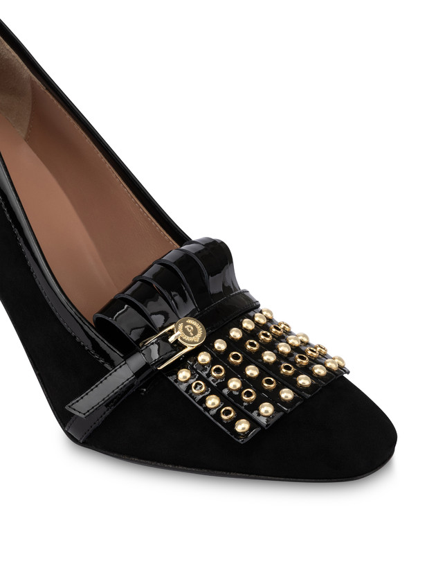 Décolleté Dome in Camoscio e Vernice Photo 4