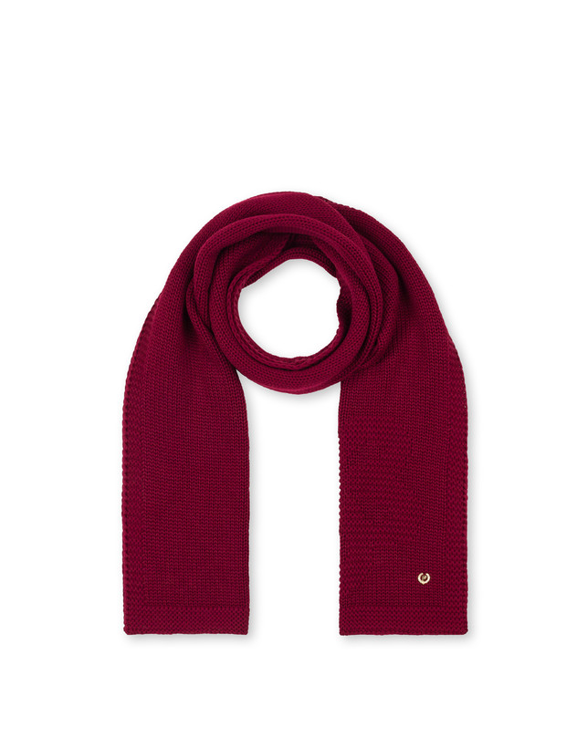 Schal aus Wollmischung mit Ton-in-Ton-Jacquard-Blume Photo 2