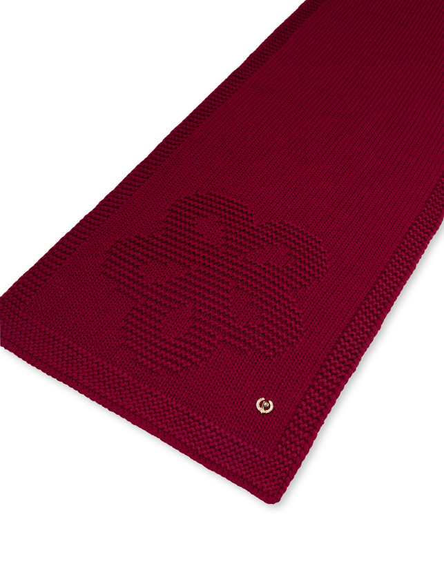 Schal aus Wollmischung mit Ton-in-Ton-Jacquard-Blume Photo 3