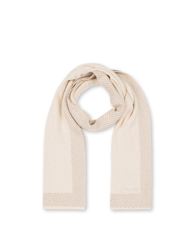Sciarpa in misto lana con stampa chevron Photo 2