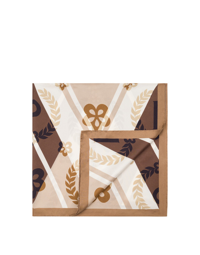 Foulard in seta con motivo Chevron Photo 2