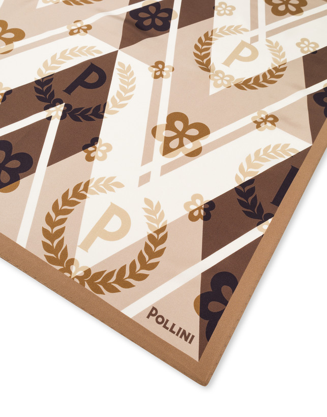Foulard in seta con motivo Chevron Photo 3