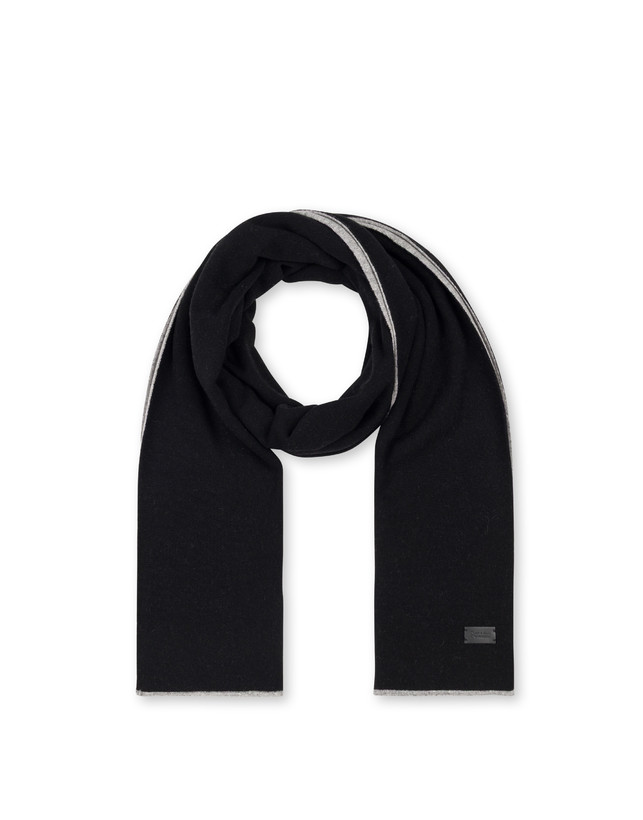 Schal aus zweifarbiger Wollmischung. Photo 2