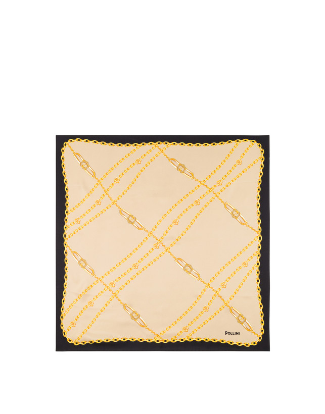 Silk scarf with chain print Photo 1