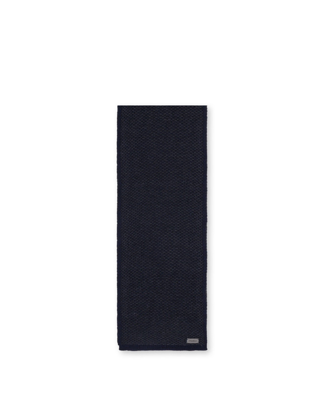 Sciarpa in lana con trama a contrasto Photo 1