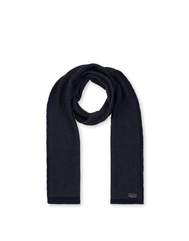 Sciarpa in lana con trama a contrasto Photo 2