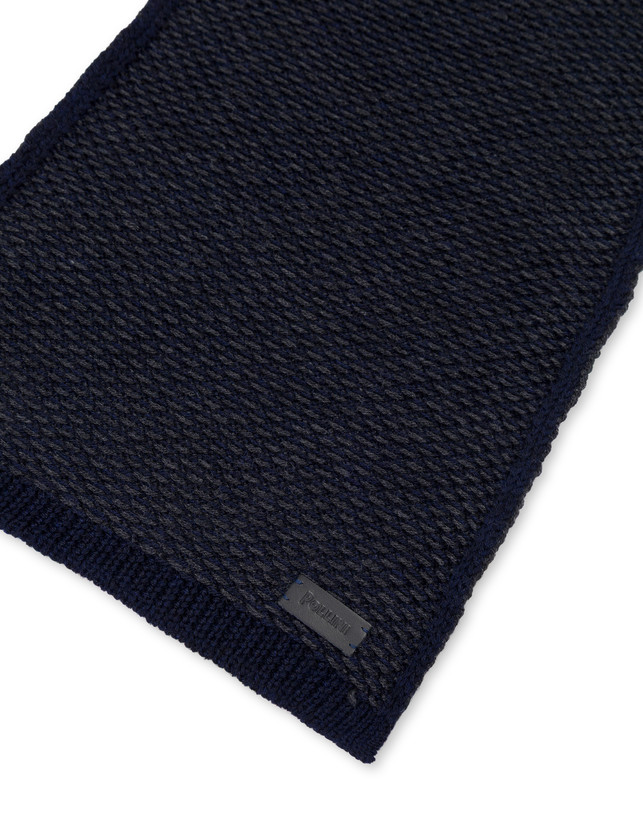 Sciarpa in lana con trama a contrasto Photo 3