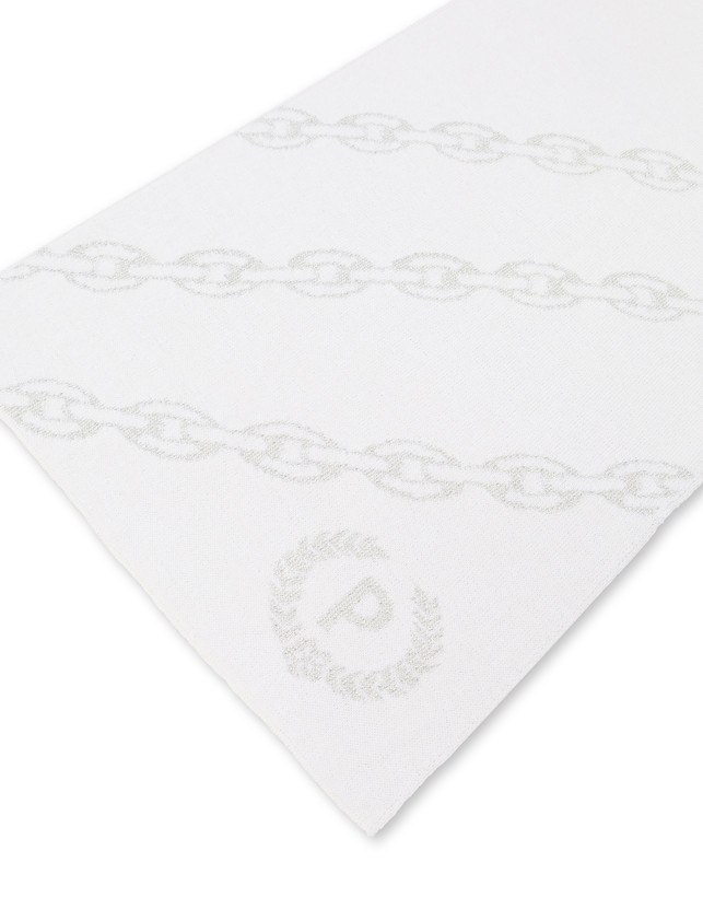 Sciarpa in misto lana con stampa catene Photo 3