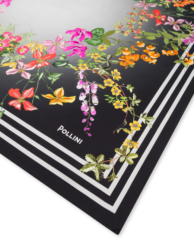 Seidenschal mit Blumendruck Photo 3