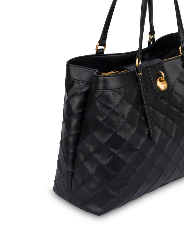Double Handle Bag Drop Matelassè faux leather Photo 4