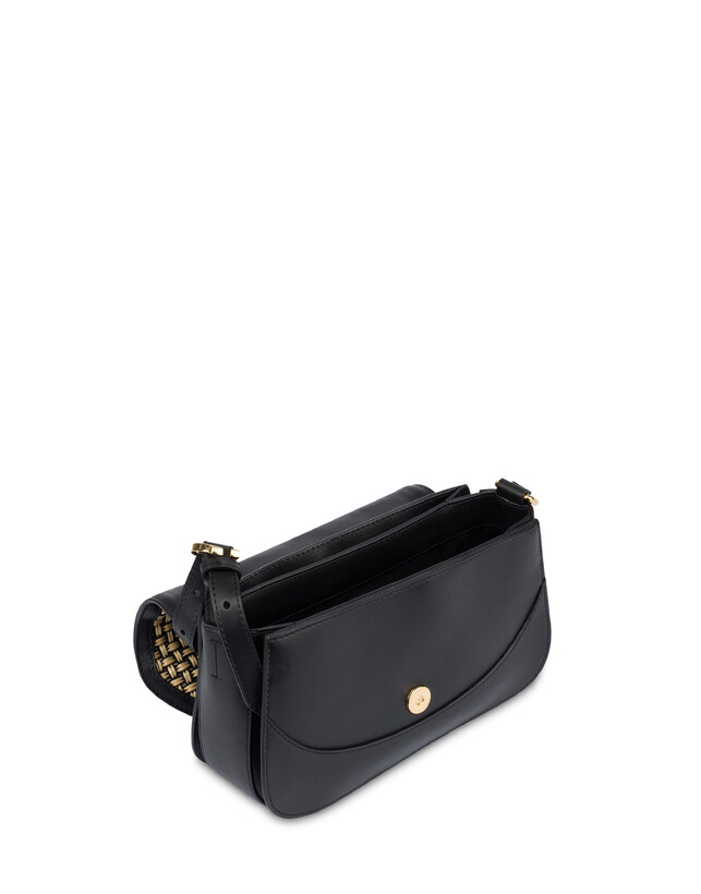Crossbody Bag Fence aus Kalbsleder und Bast Photo 3