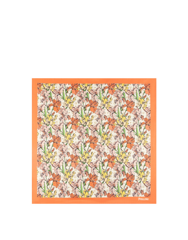 Foulard In Seta Con Stampa floreale multicolor Photo 2