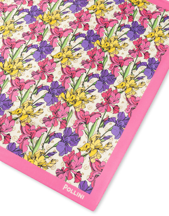 Foulard In Seta Con Stampa floreale multicolor Photo 3