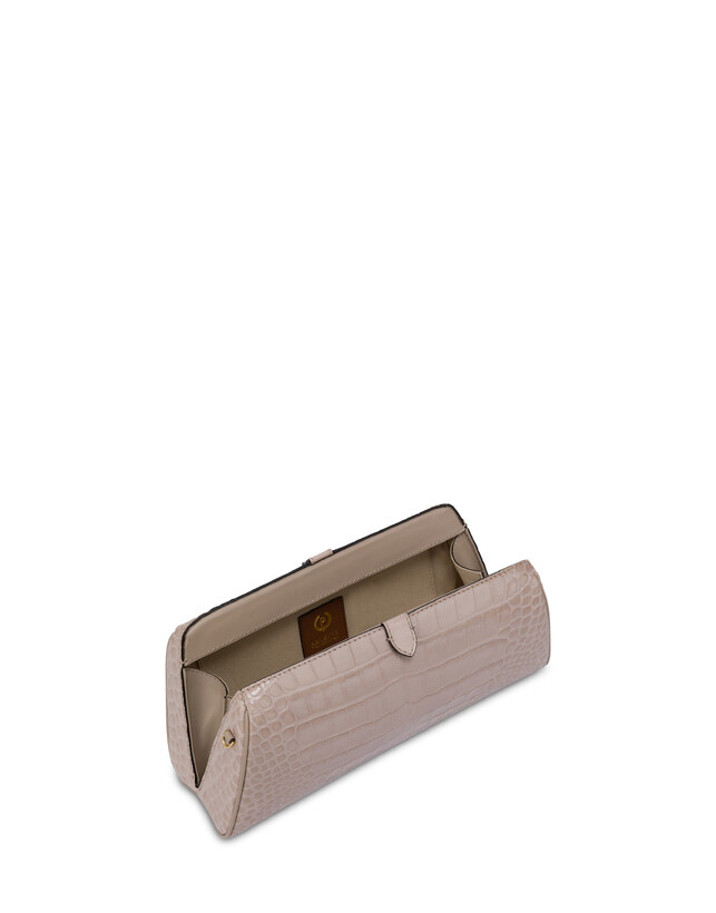 Pochette Shell aus Kalbsleder mit Krokodildruck Photo 3