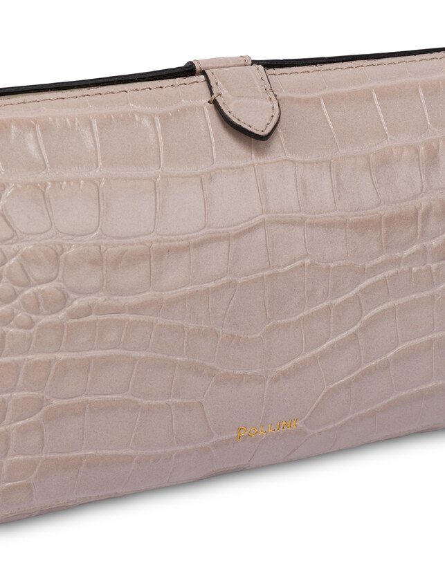 Pochette Shell aus Kalbsleder mit Krokodildruck Photo 4