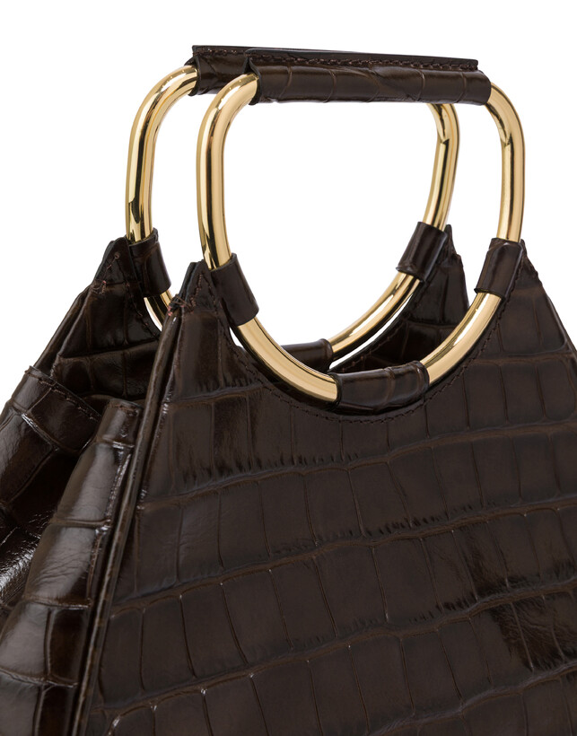 Handtasche Armour aus Kalbsleder mit Krokodildruck Photo 4