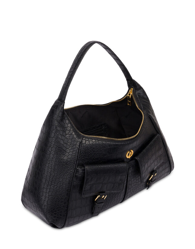 Schultertasche Urban Pocket aus PU-Krokodil Photo 3