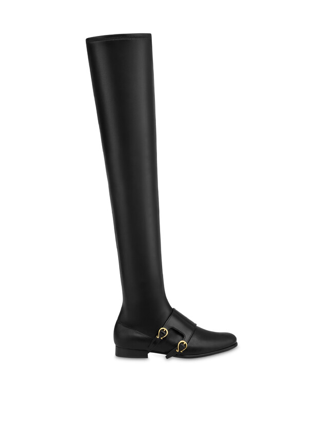 Overknee-Stiefel Kaleido aus weichem PU und Kalbsleder Photo 1