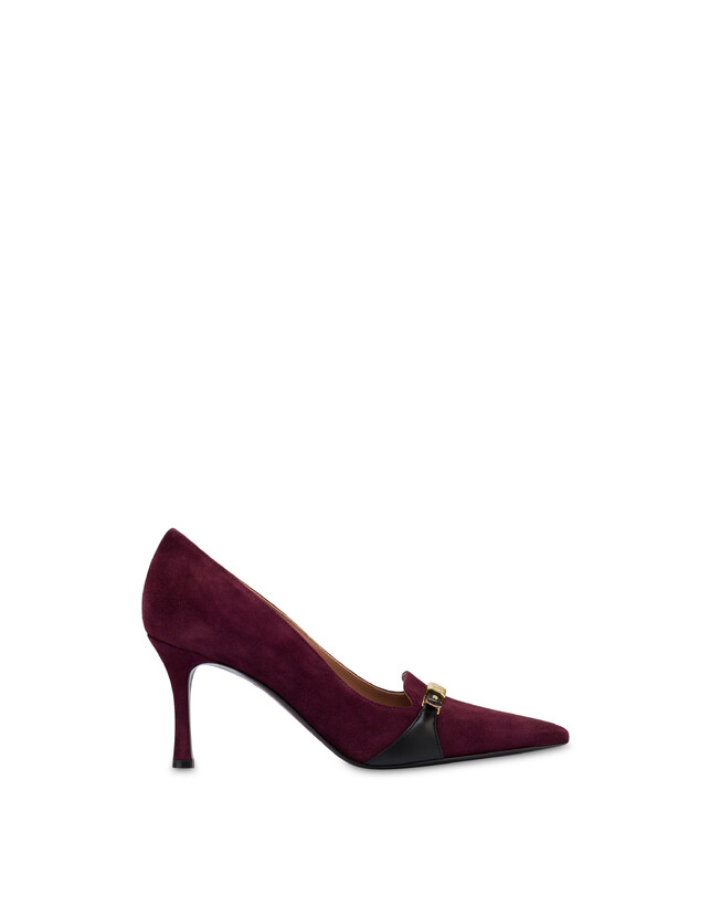 Alba suede and calfskin pumps Photo 1