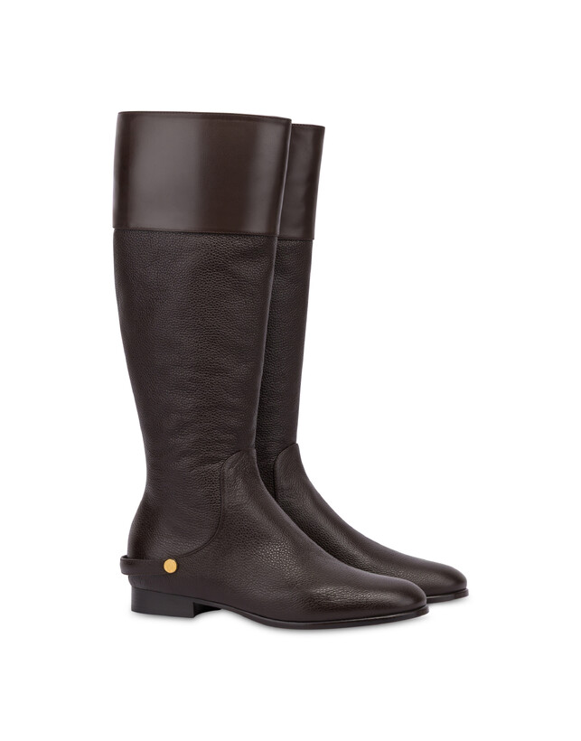 Stiefel Jockey Flat aus gewalktem Kalbsleder Photo 2