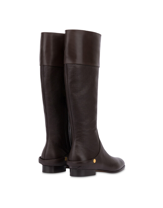 Stiefel Jockey Flat aus gewalktem Kalbsleder Photo 3